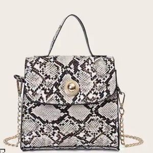 SHEIN Snakeskin Satchel Bag